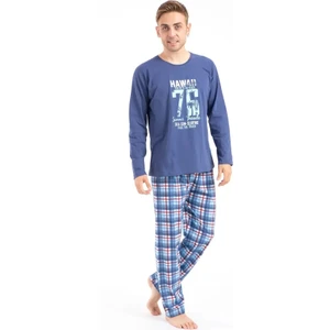 Uzun Kol 4 Mevsim Kumaş Erkek Pijama Takım(Ekose Alt Rengi Farklılık Gösterebilir)
