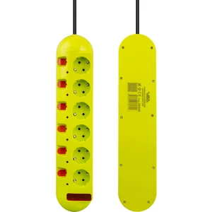 6 Lı 1.5 Metre Ayrı Anahtarlı Kablolu Açma Kapama Tuşlu Akım Göstergeli Grup Priz