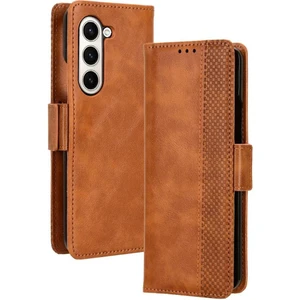 Manyi Mall Samsung Galaxy Z Için Kılıf Fold 5 5g Pu Deri Manyetik Kapatma Cüzdan (Yurt Dışından)