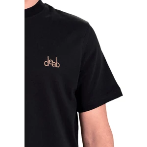 Ağır Kumaş Regular Fit Tshirt - Bej Nakışlı Basic Siyah Tişört
