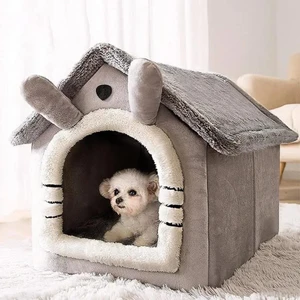 Tineke Klasik Model Kedi Evi Yumuşak Kedi Yatağı Derin Uyku ve Kış Evi Çıkarılabilir Minder