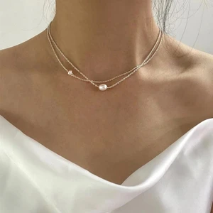 Hazeran Accessories Gerçek Inci Çelik Kolye