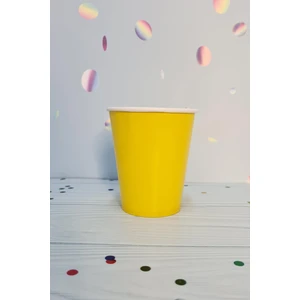 Sarı Karton Bardak 8oz 8 Li