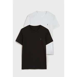 Four Man Bisiklet Yaka Standart Kalıp Basic Siyah-Beyaz Erkek T-Shirt 2'li Paket