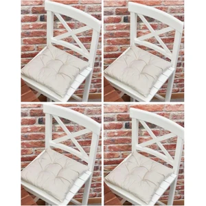 Altın Pamuk Classic Bej Pofidik Sandalye Minderi - 40X40 cm 4 Lü