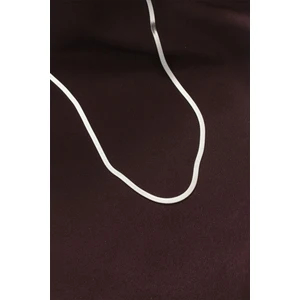 Reka Moda Kadın Kolye, Paslanmaz Çelikten Imal Edilmiş, 60 cm Uzunlukta, Gümüş Renkli, Italyan Zincir Model