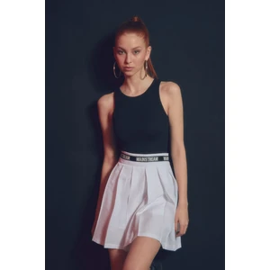 Fullamoda Fitilli Bisiklet Yaka Crop Body