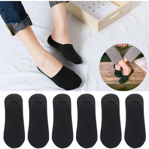 Kral Socks Kadın - Erkek Düz Desen (6 Çift) Pamuklu Terletmez Babet Çorap