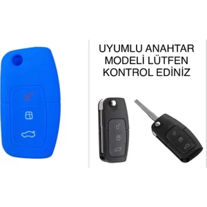 Şenyıldız Aksesuar Ford Fiesta Focus B-Max Kuga Uyumlu Silikon Anahtar Koruma Kılıfı