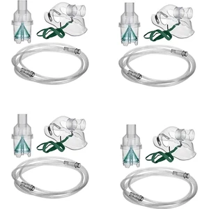 Cerenmedikal Oksijen Maskesi Ilaç Hazneli Yetişkin Nebulizatör Maske 4'lü