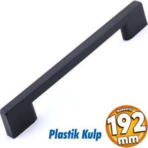 Plastik Kulp Köprü Mobilya Mutfak Dolabı Çekmece Dolap Kulpları Kapak Kulpu Kulbu Siyah 192 mm