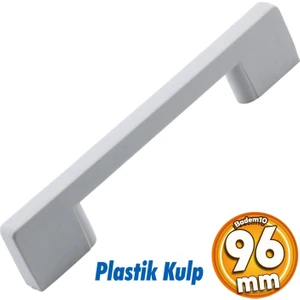 Plastik Kulp Köprü Mobilya Mutfak Dolabı Çekmece Dolap Kulpları Kapak Kulpu Kulbu Beyaz 96 mm