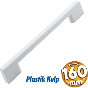 Plastik Kulp Köprü Mobilya Mutfak Dolabı Çekmece Dolap Kulpları Kapak Kulpu Kulbu Beyaz 160 mm