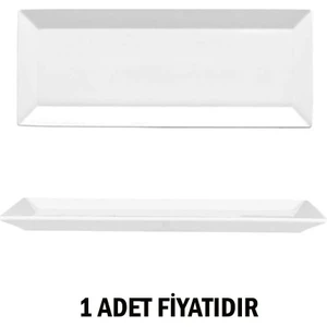 Güral Porselen Dikdörtgen Kayık Tabak 34x14 Cm 1 Adet MER34KY MERID