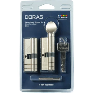 DORAS2168SET -Bilyalı+Bilyalı Mandallı Barel Set