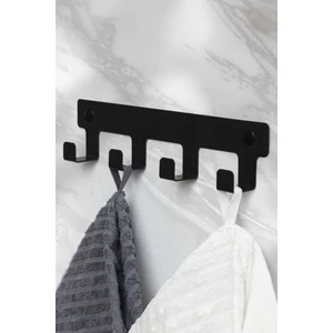 3Art Metal Demir Banyo Askısı - Duvara Monte Havlu ve Elbise Askısı 4 Kancalı