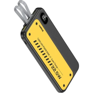 12.000 Mah 22.5W Hızlı Şarj Özellikli Kendinden Kablolu Powerbank Siyah Pb-10
