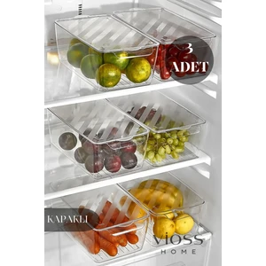 Vioss Home Buzdolabı Düzenleyici Kapaklı Dolap Içi Organizeri