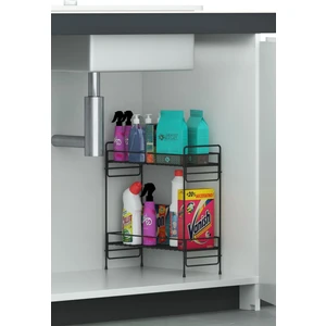 2 Katlı Evye Tezgah Altı Raf Banyo Mutfak Dolabı Çok Amaçlı Düzenleyici Deterjanlık Organizer