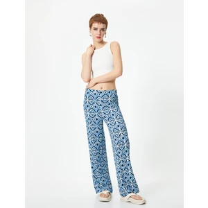 Pantolon Etnik Desenli Rahat Kalıp