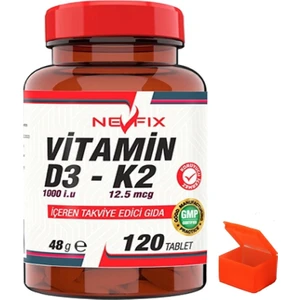 Vitamin D3-K2 120 Tablet -Hap Kutusu