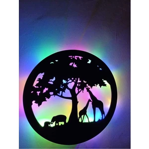 Dekor Treni LED Işıklı Zürefa Dekorlu Gece Lambası