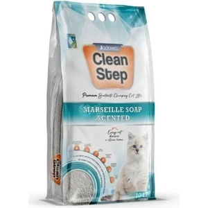 Clean Step  Aktif Karbonlu Marsilla Kokulu Ince Taneli Topaklanan Bentonit Kedi Kumu 10 lt