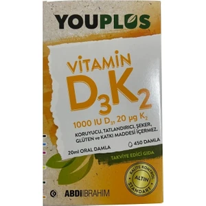 Vitamin D3K2 1000 IU 20 ML Oral Damla - Abdi İbrahim