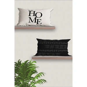 Belle Benoit Dikdörtgen Çift Tarafı Dijital Baskılı  2'li Modern Tasarım 30 x 50 cm Kırlent Kılıfı Seti