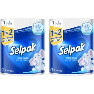 Selpak3 Katlı Dev Rulo Havlu 2 Adet