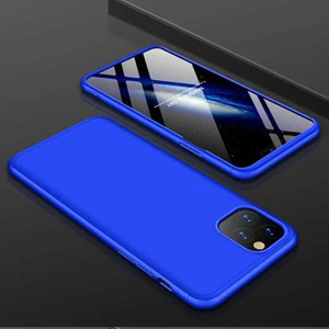- Apple iPhone 11 Pro - Kılıf Parmak izi Yapmayan 3 Parça Ays Kapak - Mavi - T10434