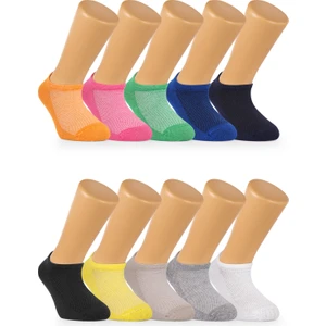 Ozzy Socks 10 Çift Dikişsiz Pamuklu Bebek Çocuk Görünmez Sneaker Patik Çorap