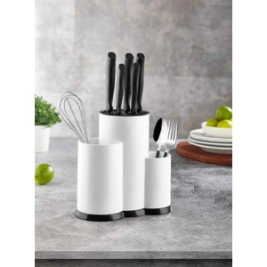 Tezgah Üstü Bölmeli Kaşık Bıçak Standı Kaşıklık Bıçaklık Düzenleyici Organizer