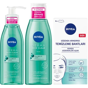 Derma Skin Clear Yüz Temizleme Jeli, Tonik Ve Cilt Temizleyici Bant