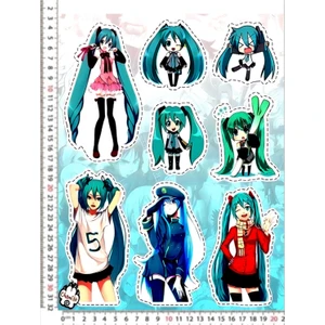 Hatsune Miku Sticker Çıkartma Çeşitleri Motorsiklet Kask Leptop Dolap Sticker Çıkartma Çeşitleri