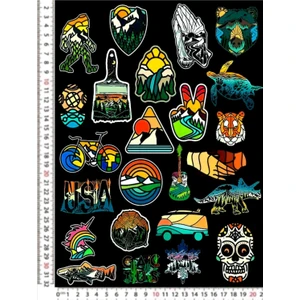 Coexist Sticker Çeşitleri Usa Bisiklet Balık At Kuru Kafa Kaplumbağa Gitar Motorsiklet Kask Leptop Dolap Sticker Çıkartma