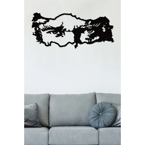 Gowpenart Dizayn Atatürk ve Türkiye Dekoratif Siyah Metal Duvar Tablosu Ev & Ofis Dekoru