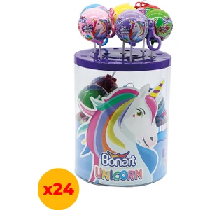 Bonart Unicorn Top Kafalar Lolipop Candy  11 gr x 24 Adet