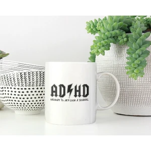 Dehb Görünümlü Bir Sincap Kupa, Dehb Kupa, Dehb Hediyesi, Komik Alaycılık Kupası, Ingilizce Kupa