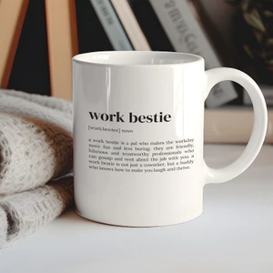 Work Bestie Kahve Kupa, Kahve Kupa, Ofis Hediyesi, Komik Çift Hediyesi Ingilizce Kupa