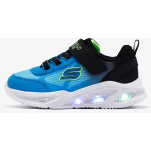 Skechers Meteor - Lights Küçük Erkek Çocuk Siyah Işıklı Spor Ayakkabı 401495N Bkbl