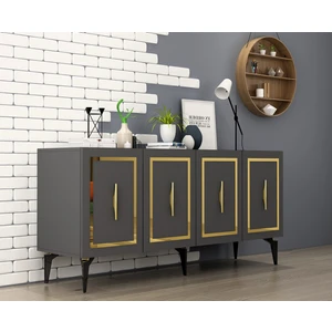 Cantek Dizayn Vanessa Konsol Antrasit-Altın