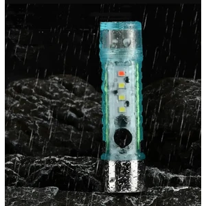 10WATT LED USB Şarjlı 6 Modlu Mini El Feneri Mıknatıslı Su Geçirmez Renkli El Feneri