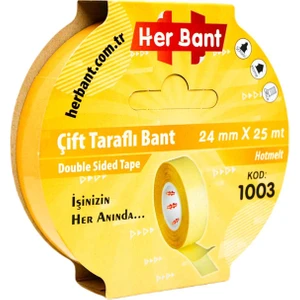 Her Bant 24MMX5MT Çift Taraflı Köpük Band Özel Bant Pe-Hotmelt Yüksek Kalite