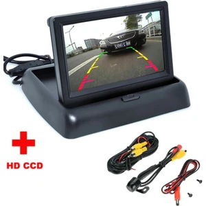 Katlanır 4,3 Inc LCD Ekran Geri Vites Park Kamerası