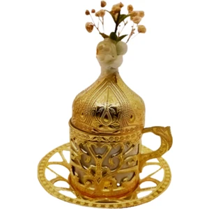 Ymn Bakırcılık Gold Sarmasik Model Fincan  1 Adet Gold Fincan Kahve Fincanlari