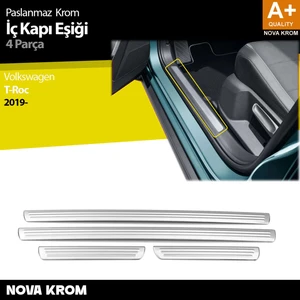 Nova Krom Vw T-Roc Krom Iç Kapı Eşiği 4 Prç. 2019-2021