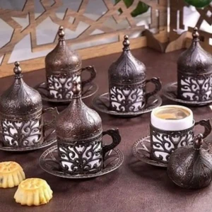 Ymn Bakırcılık 6 Adet Eskitme Fincan Kahve Fincanlari