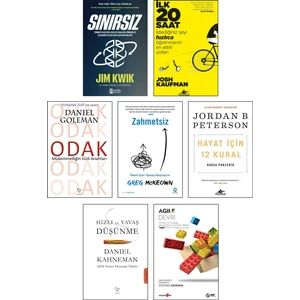 Sınırsız - İlk 20 Saat - Odak - Zahmetsiz - Hayat İçin 12 Kural - Hızlı ve Yavaş Düşünme - Agile Devri - 7 Kitap