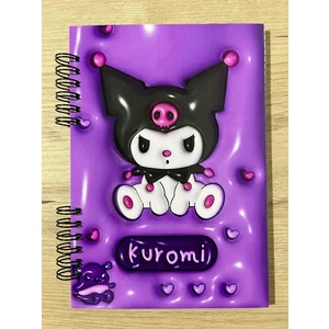 Cuppy Box Sanrio Kuromi A5 Boyutunda Defter 50 Sayfa, 1 Sayfa Bonus Mat Sticker